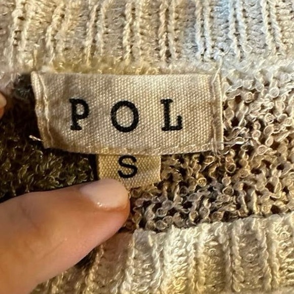 POL Women's Size S Gray/Green Star Pattern Pullover Sweater Polyester - Picture 3 of 6